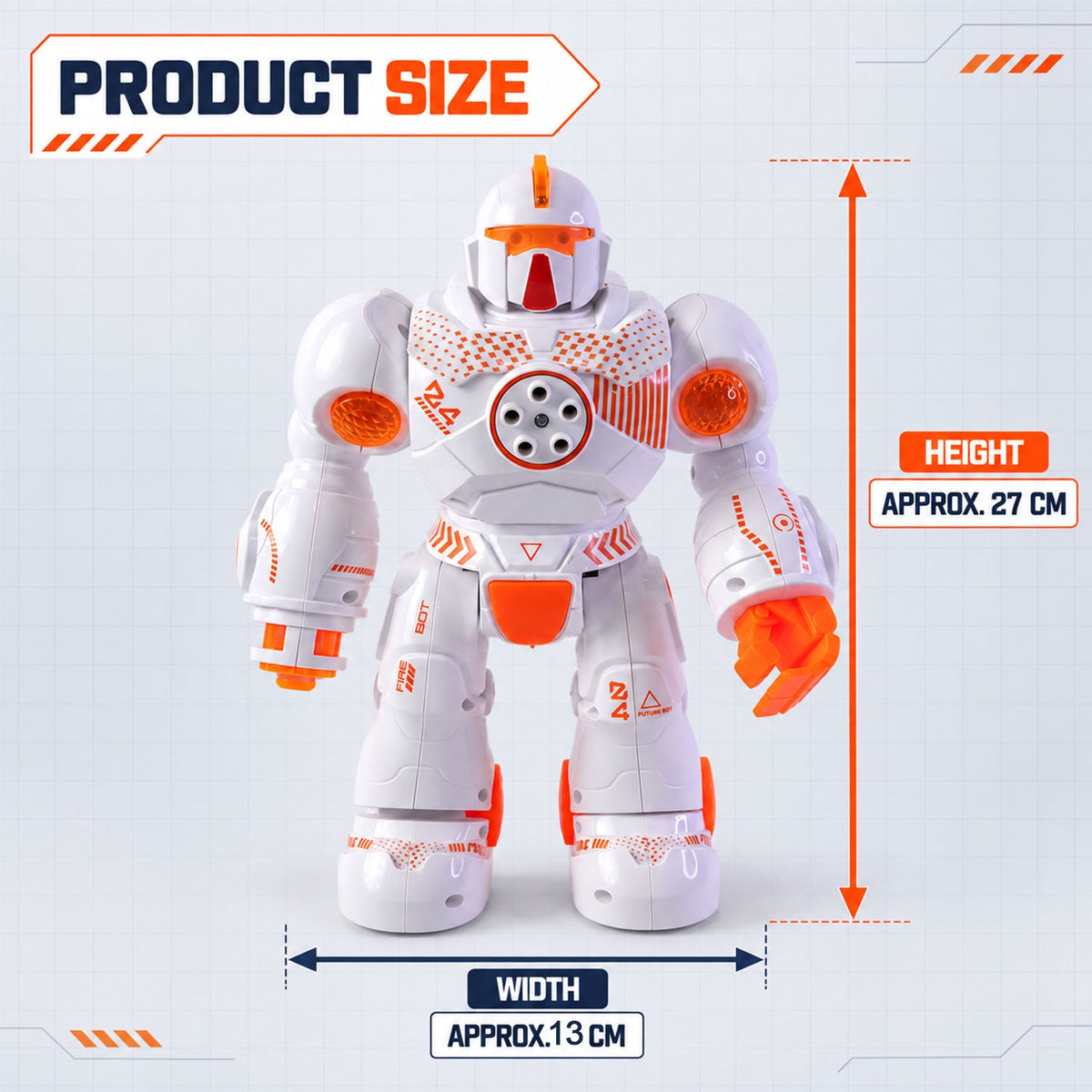 Robot toy size guide