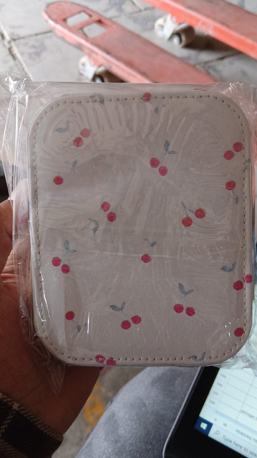 Compact case packed for travel