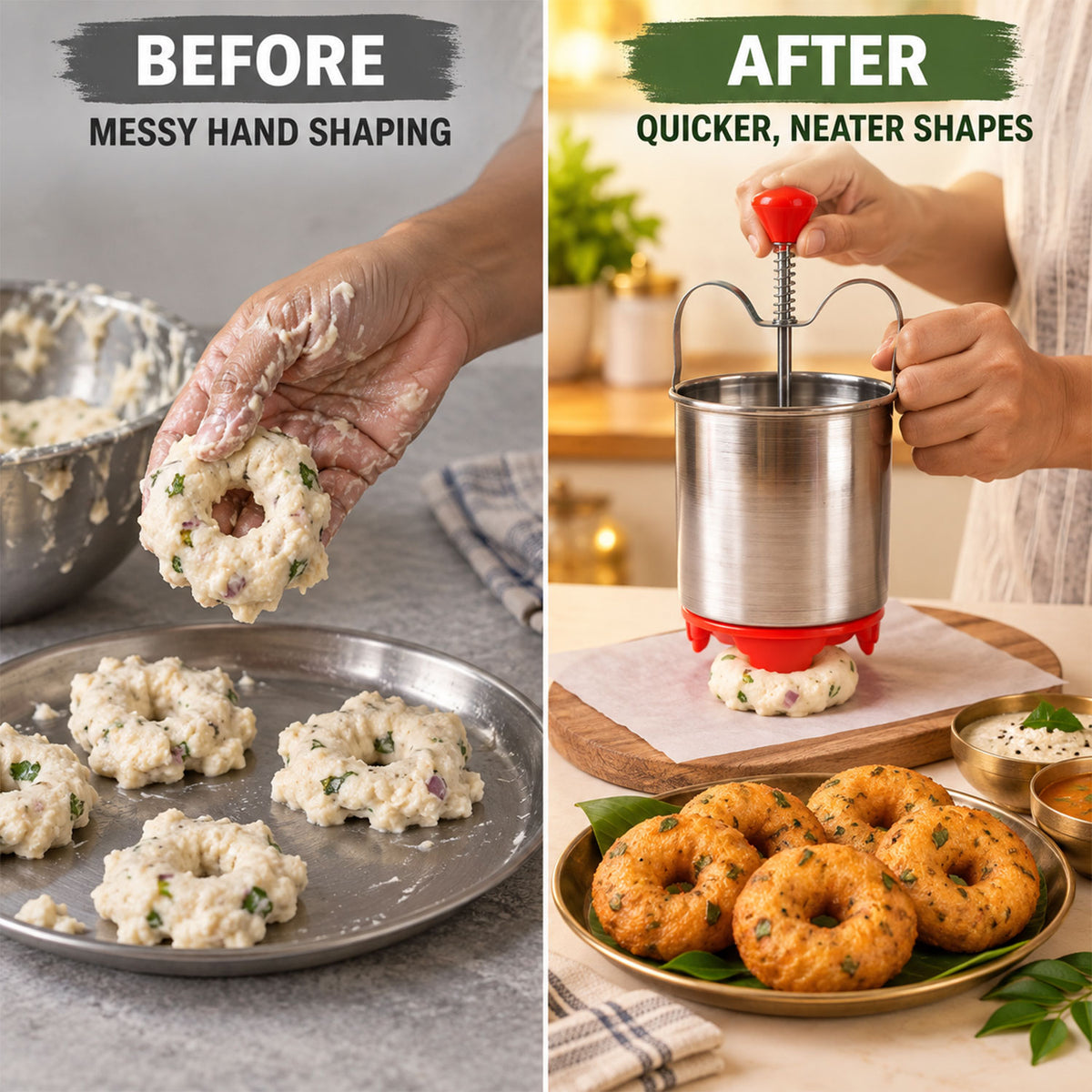 Kitchen Appliances - Medu Wada Vada Donut Maker Dispenser