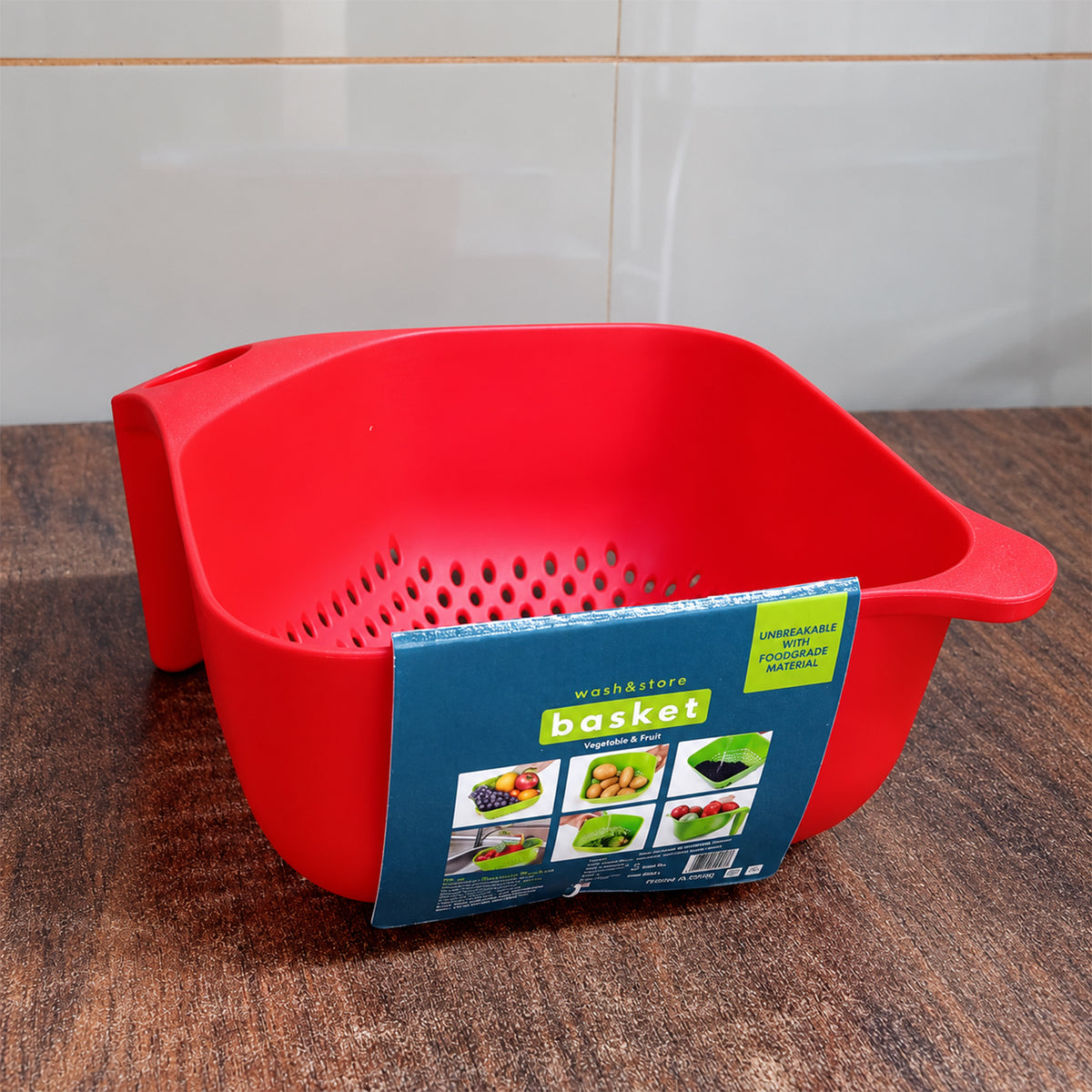 Multi-Functional Plastic Strainer Bowl with Ergonomic Handle (1 Pc)