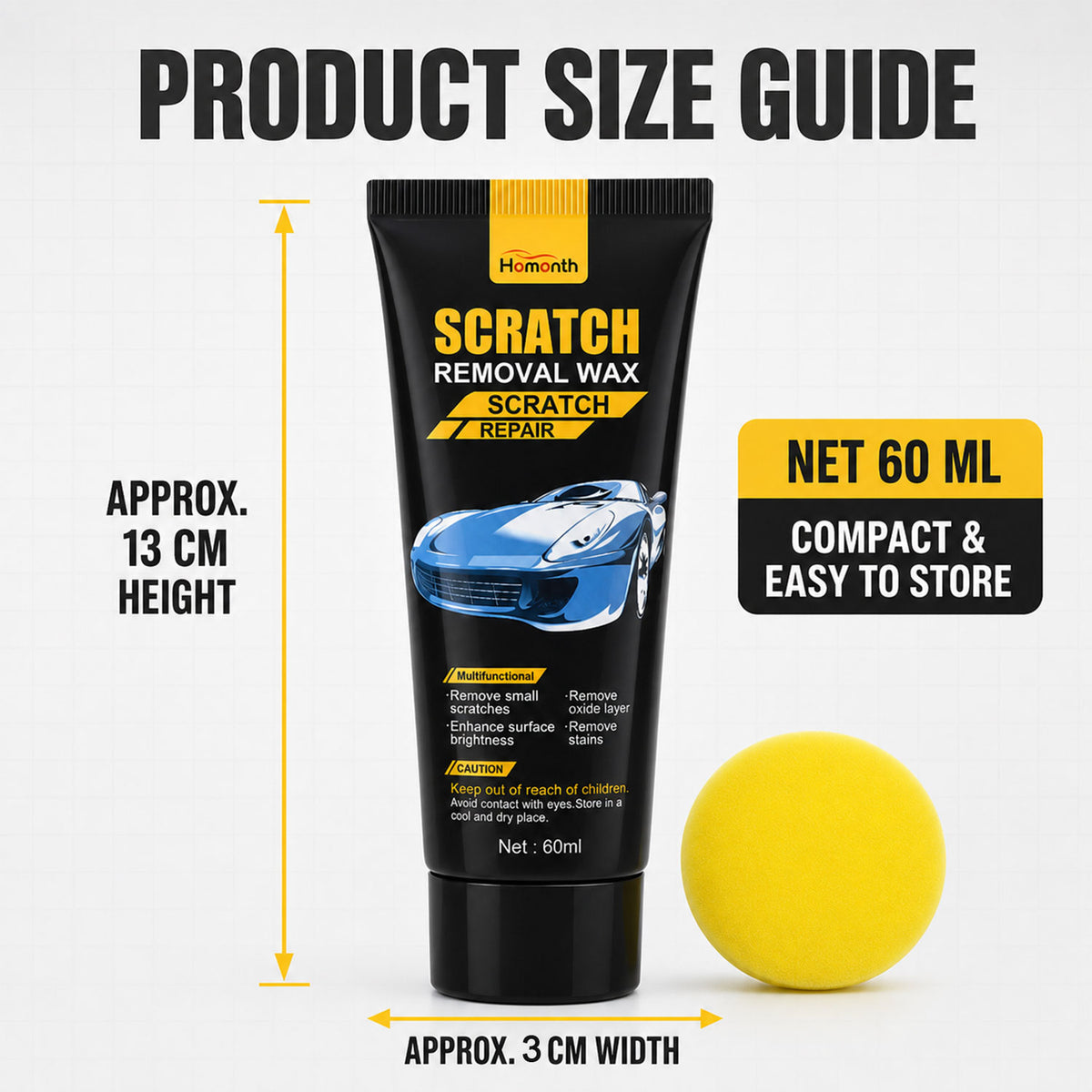 Car Scratch Removal Wax – Restore Shine & Remove Scratches 120ml