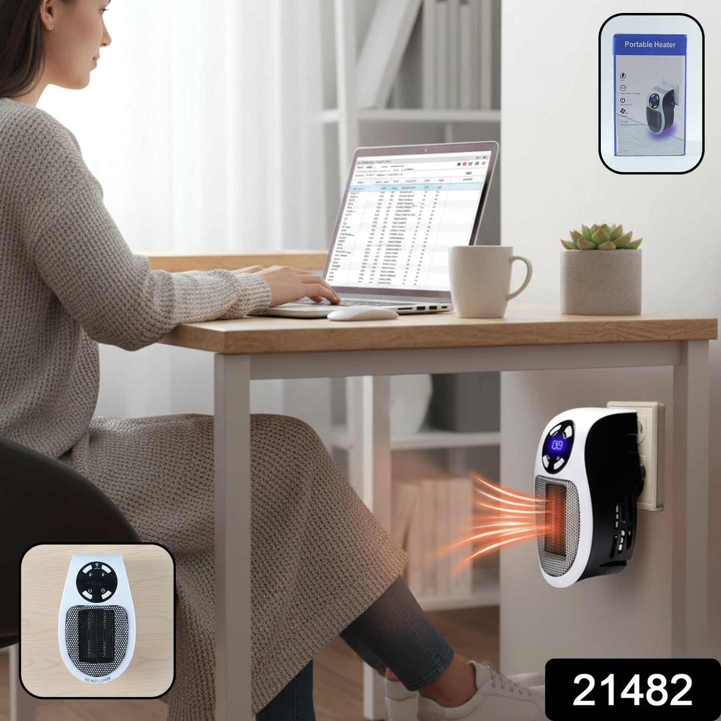 mini plug in heater for bedroom and office