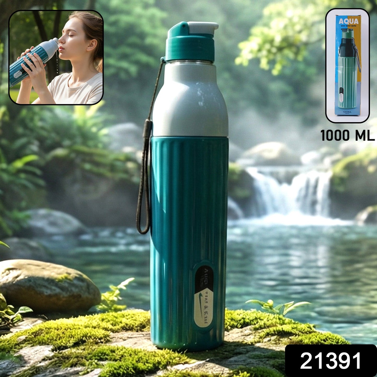 Aqua Sports Sipper Water Bottle (1 Pc, 1000 ML Approx)