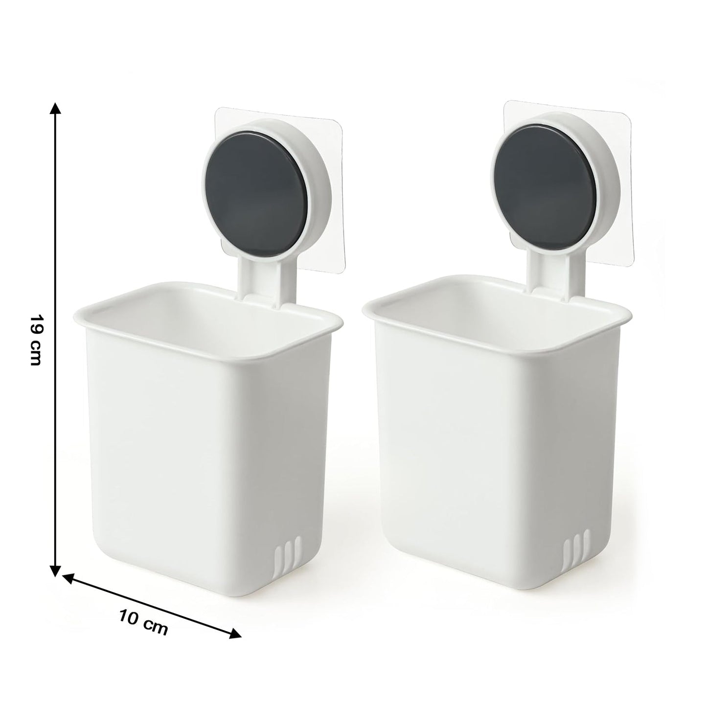 Wall Mounted Bathroom Storage Organizer Cup Set (2 Pc Set)