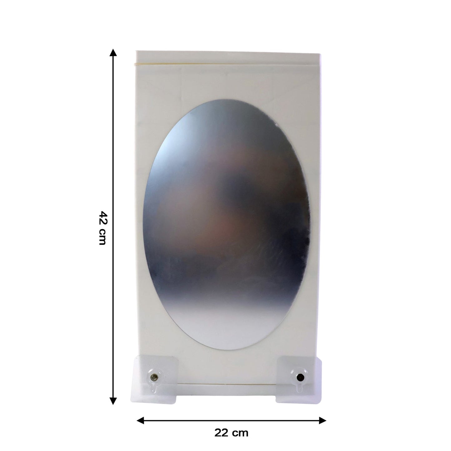 Wall Mounted Rotating Bathroom Mirror Cabinet (1 Pc, 22x42 Cm)