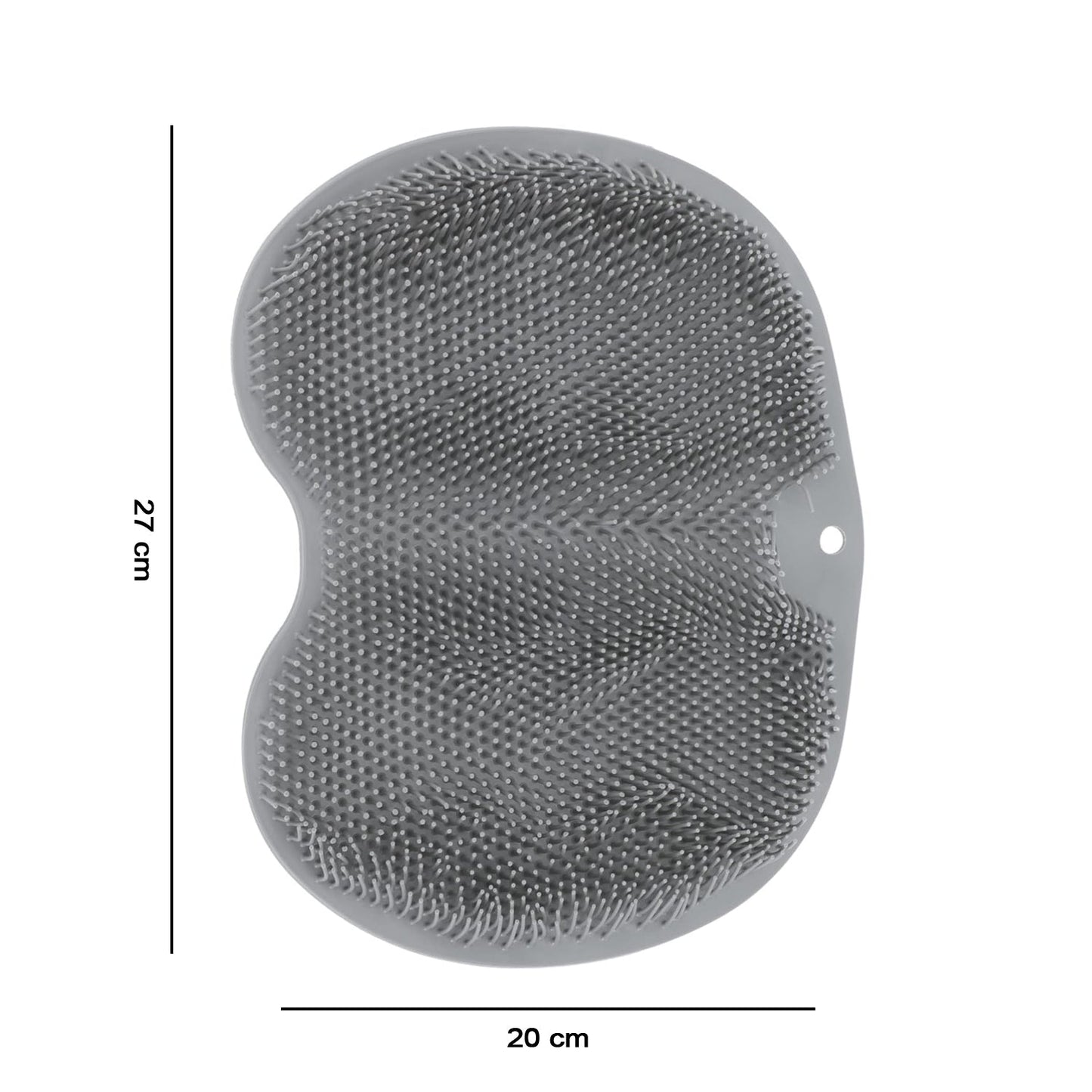 Silicone Bathroom Foot Cleaning Scrubber Mat (1 Pc, 27x20 Cm)