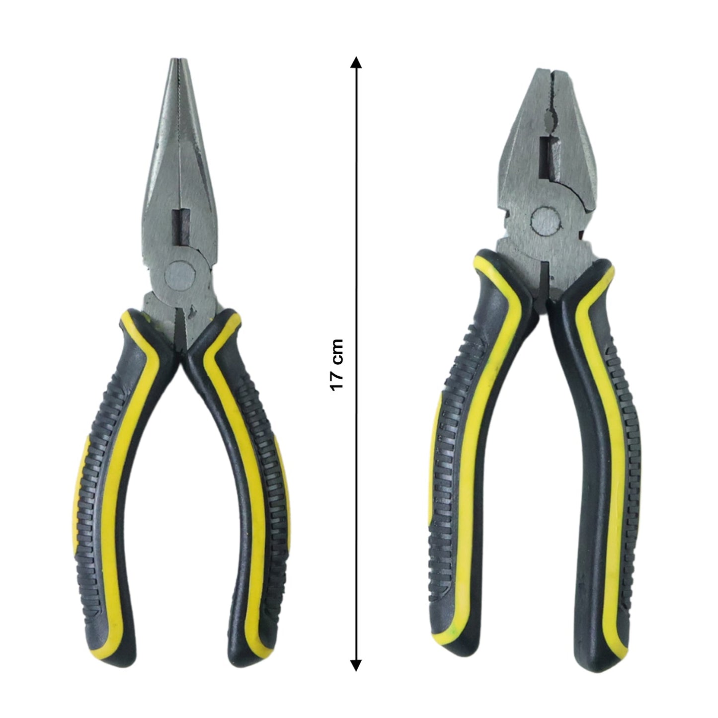Pliers and Long Nose Pliers Set with Anti Slip Grip Handle (2 Pc Set)