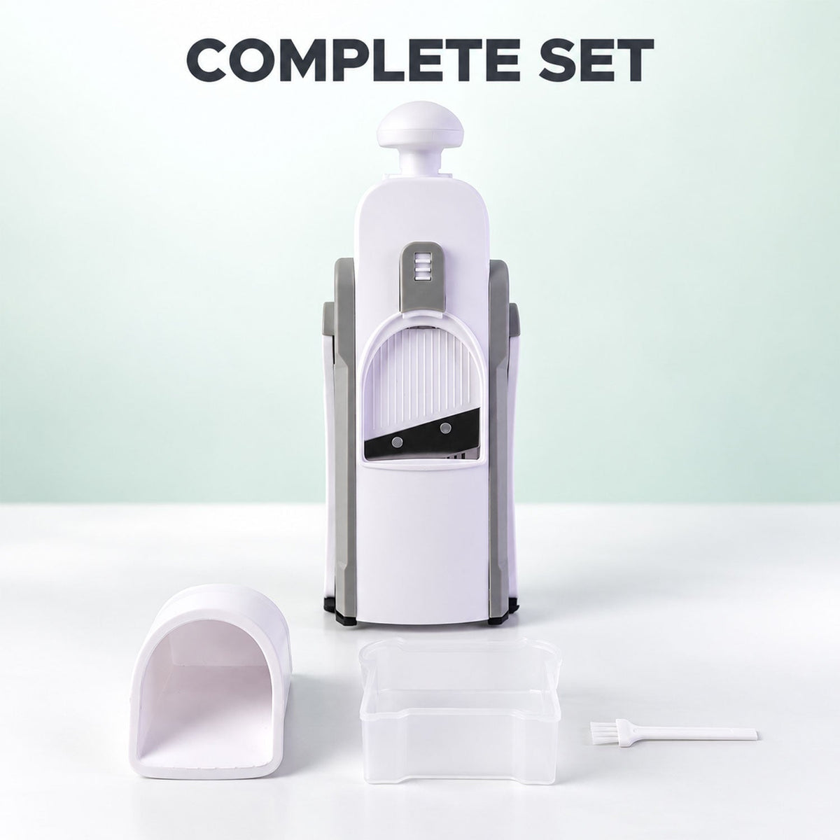 Vegetable slicer chopper white bg