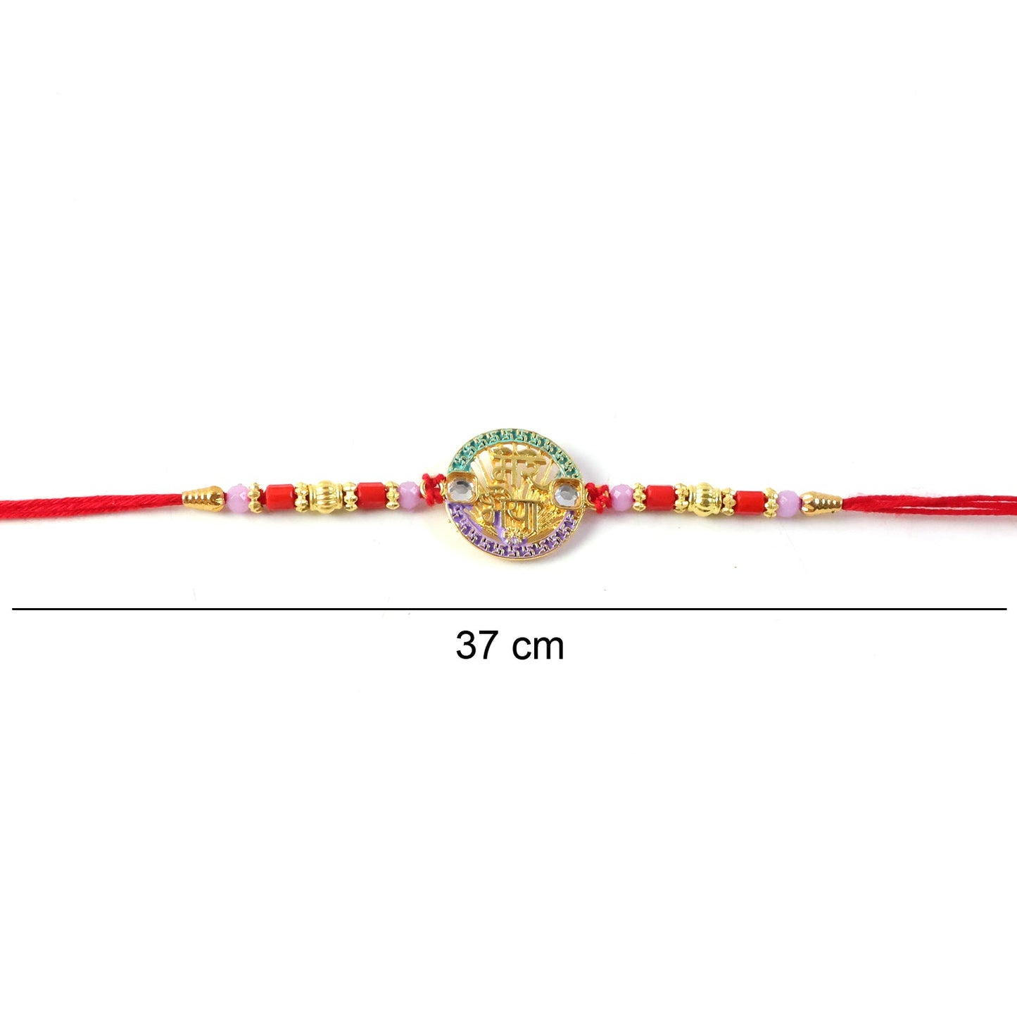 Festive designer Rakhi with intricate stone and bead design