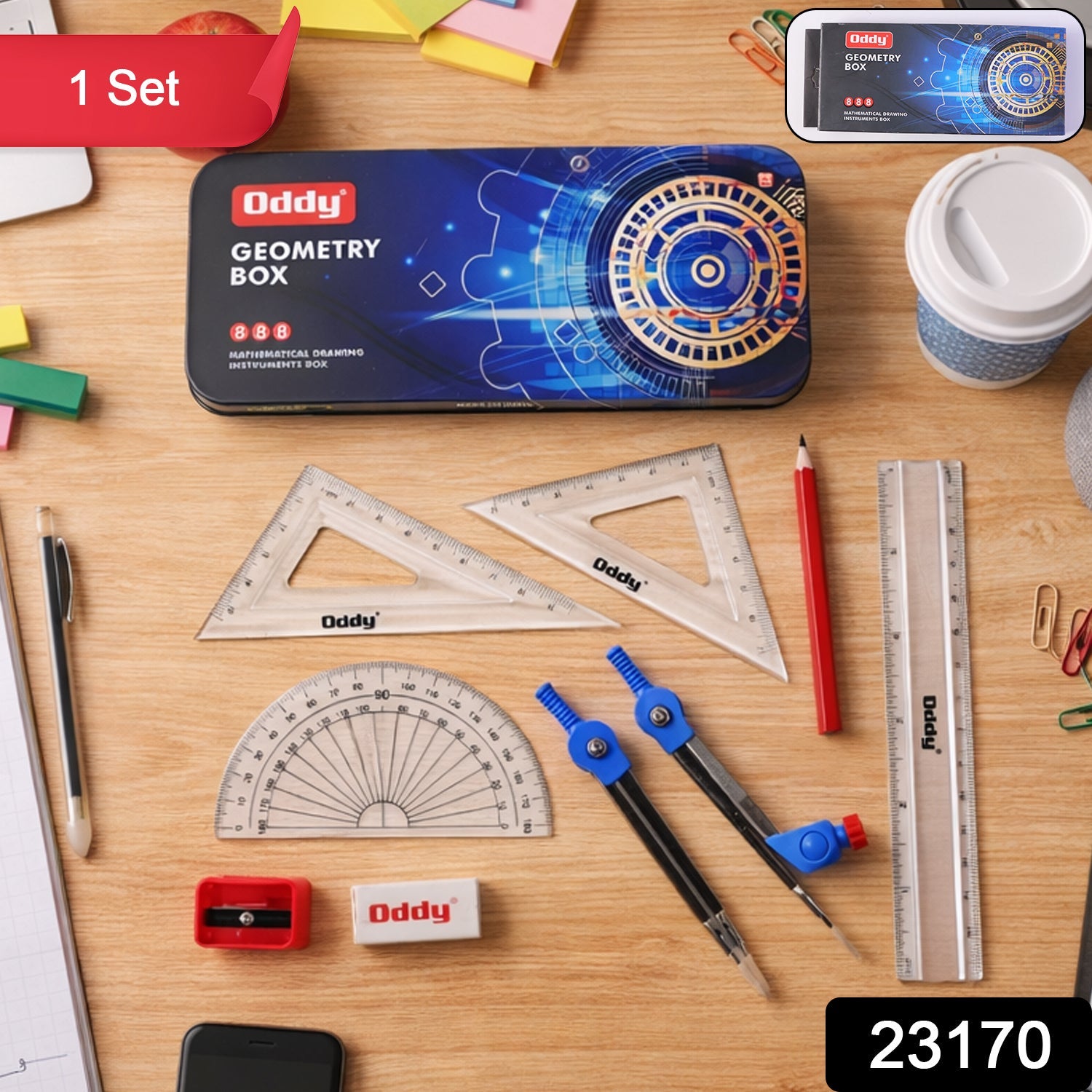 Red Box Geometry Stylish Oddy Metal Geometry Box Set for Birthday Return Gifts– Natation.in
