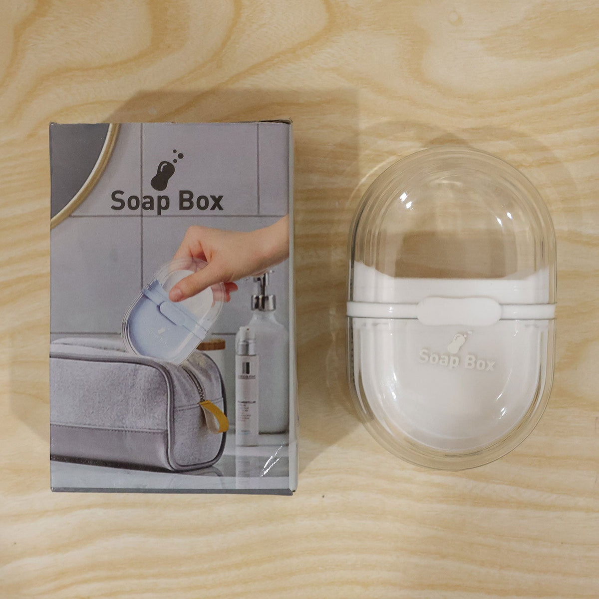 Plastic Travel Soap Case with Slide Lock and Removable Tray for Toiletries (1 Pc)