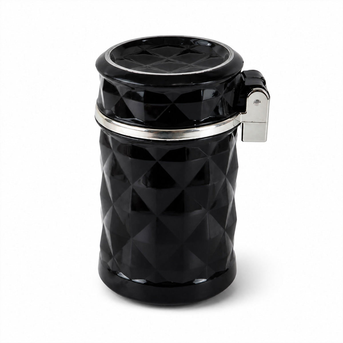 Car Cupholder LED Ashtray – Portable with Blue Light, Lid & Waste Bin, Cigarette Ashtray