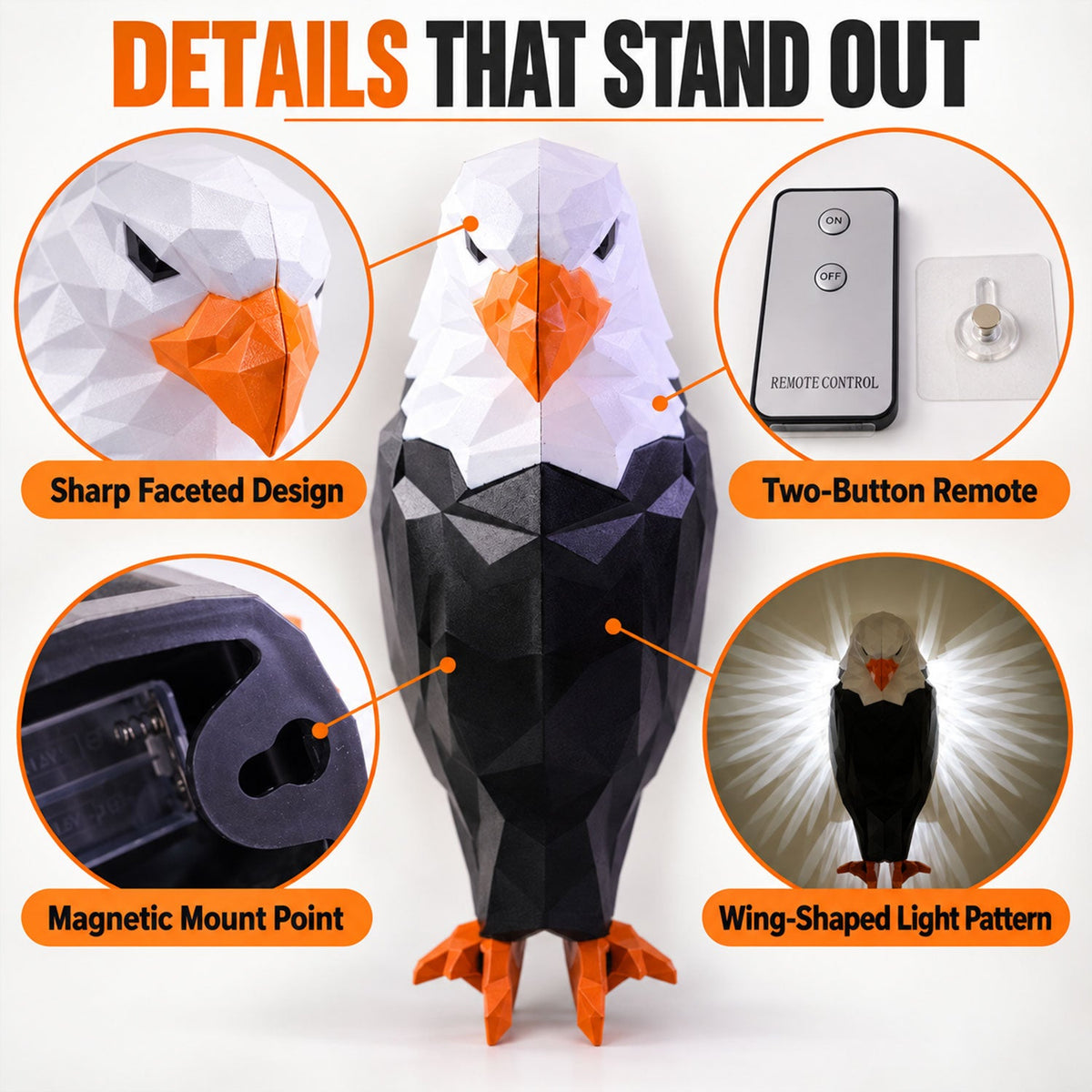 Eagle LED light white bg