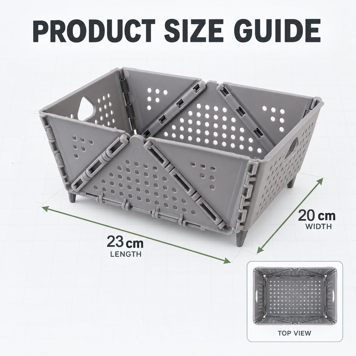 Storage Basket Box with Holes Ventilated Design (23×20 Cm / 1 Pc)