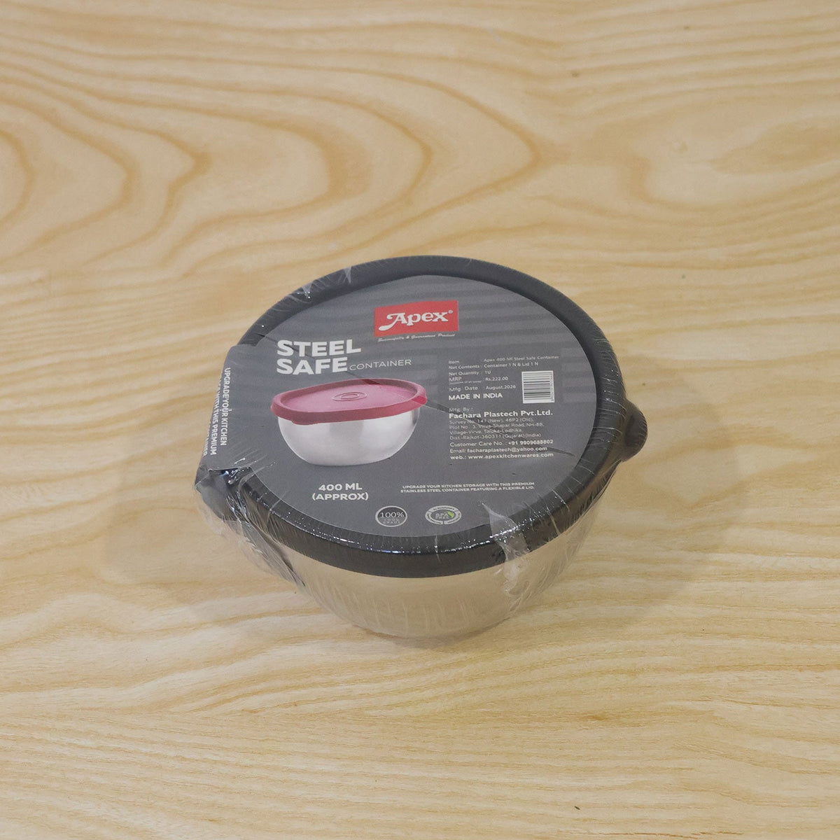 Steel food container kitchen use