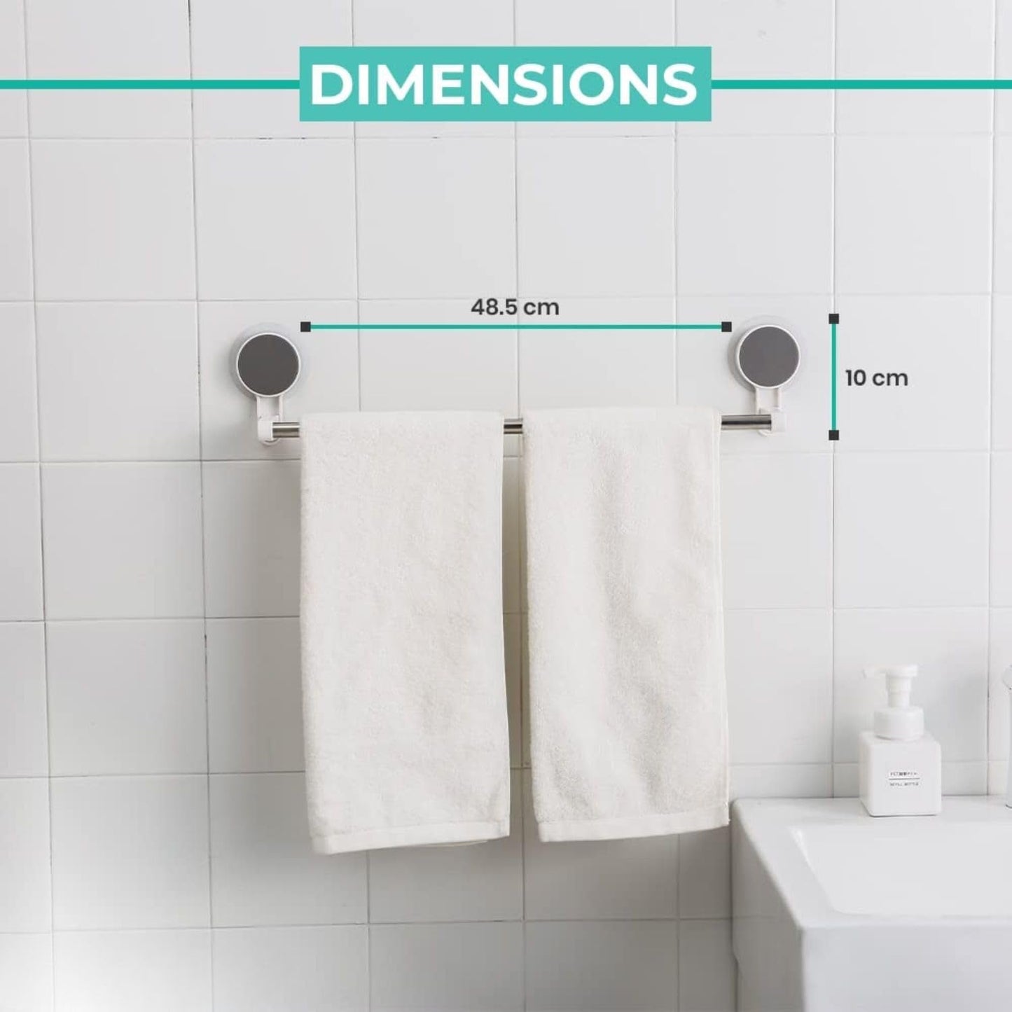 Self-Adhesive Towel Rod / Rack - (1 Pc)