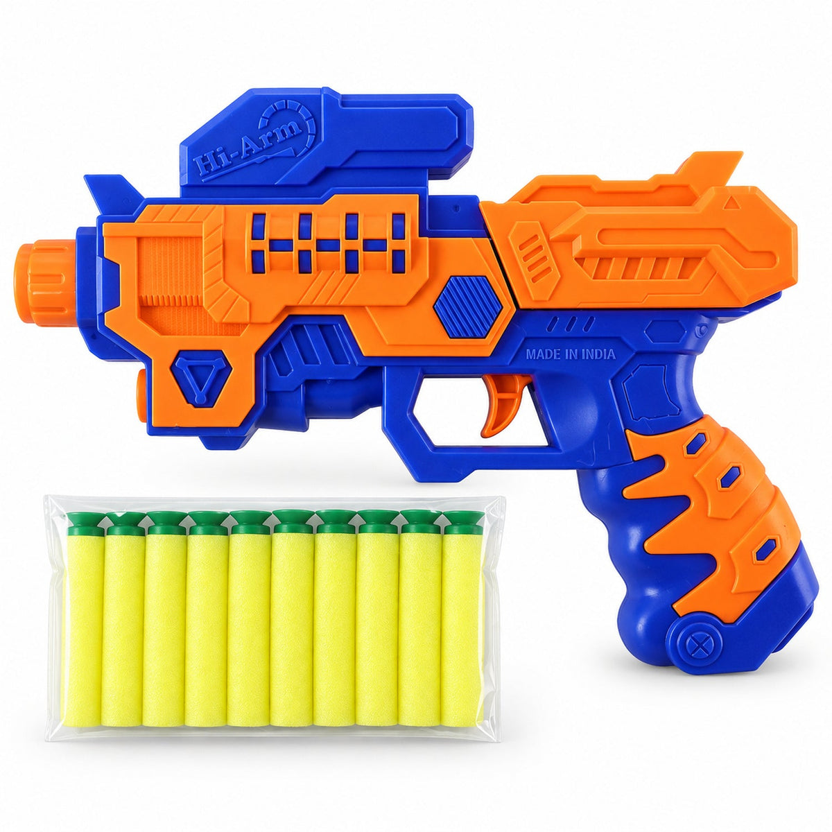 Soft Foam Bullet Toy Gun Blaster With Grip Handle For Target Play (1 Set)