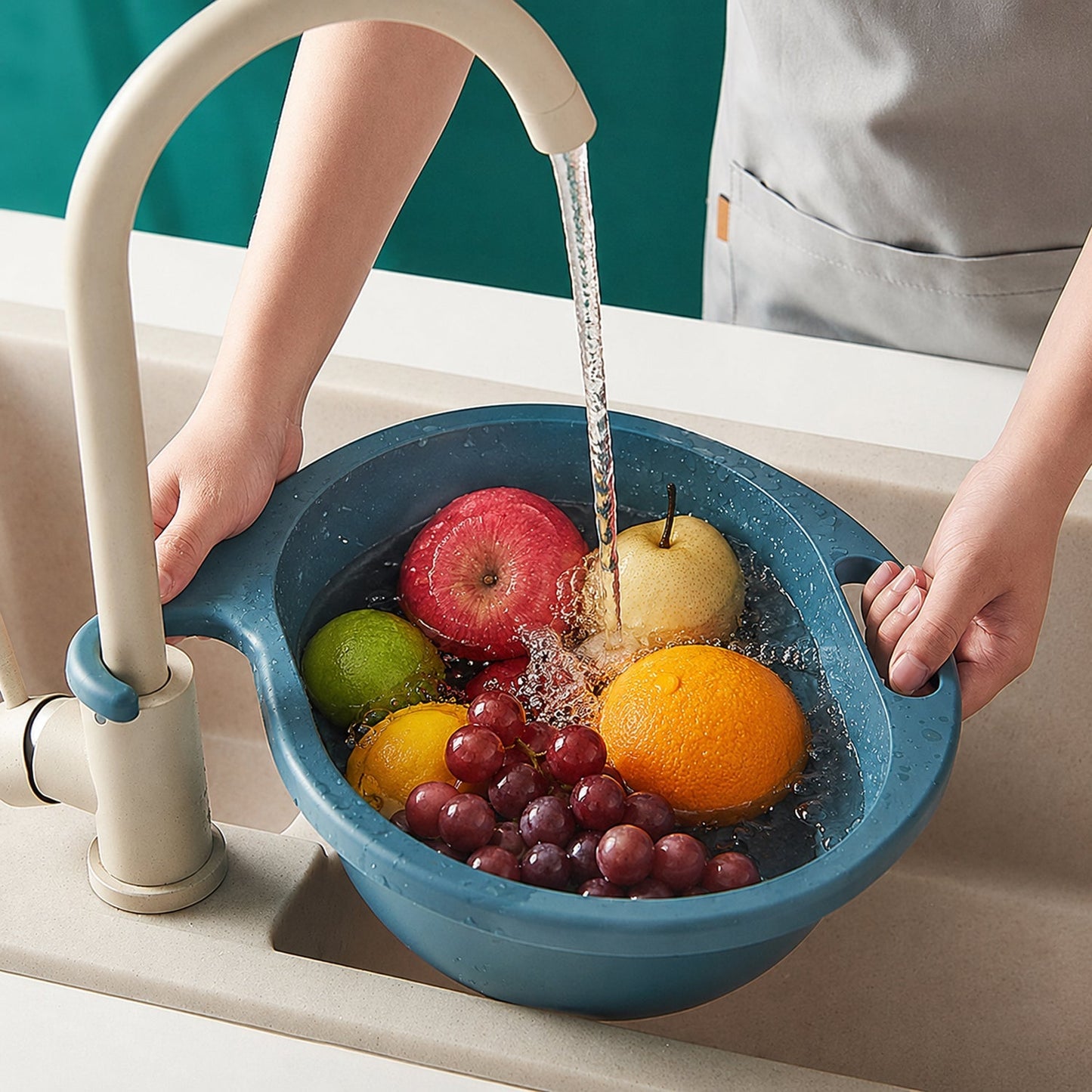 Multi-functional kitchen sink drain basket strainer