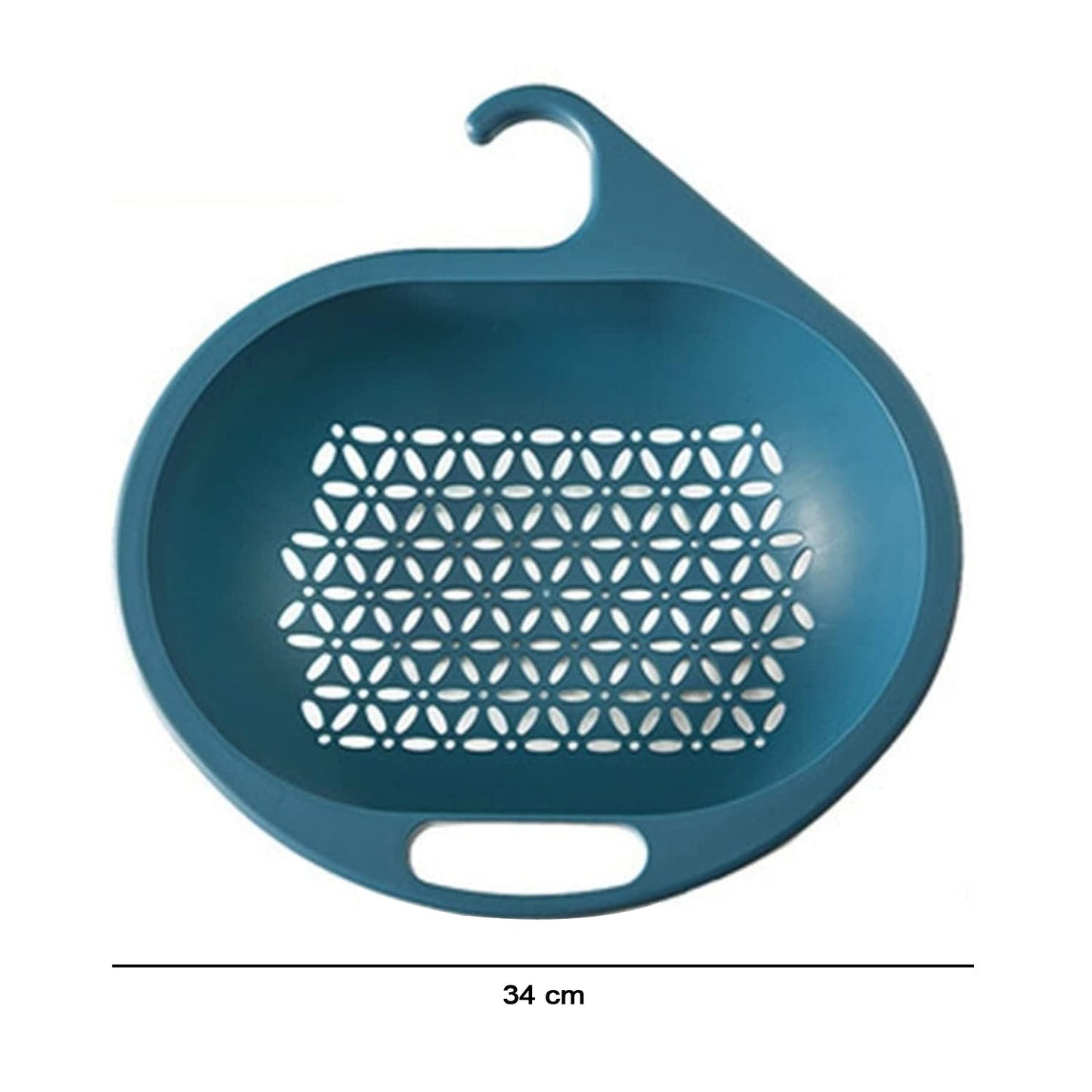 Kitchen drain basket strainer in use on sink