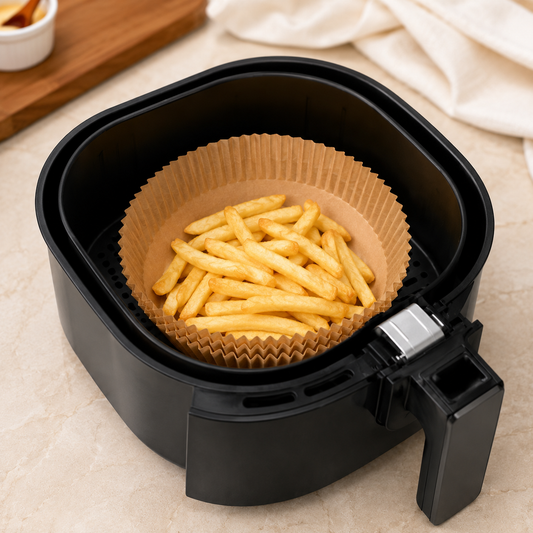Round Air Fryer Disposable Paper Liner  (50 Pcs Set / 160mmx45mm)