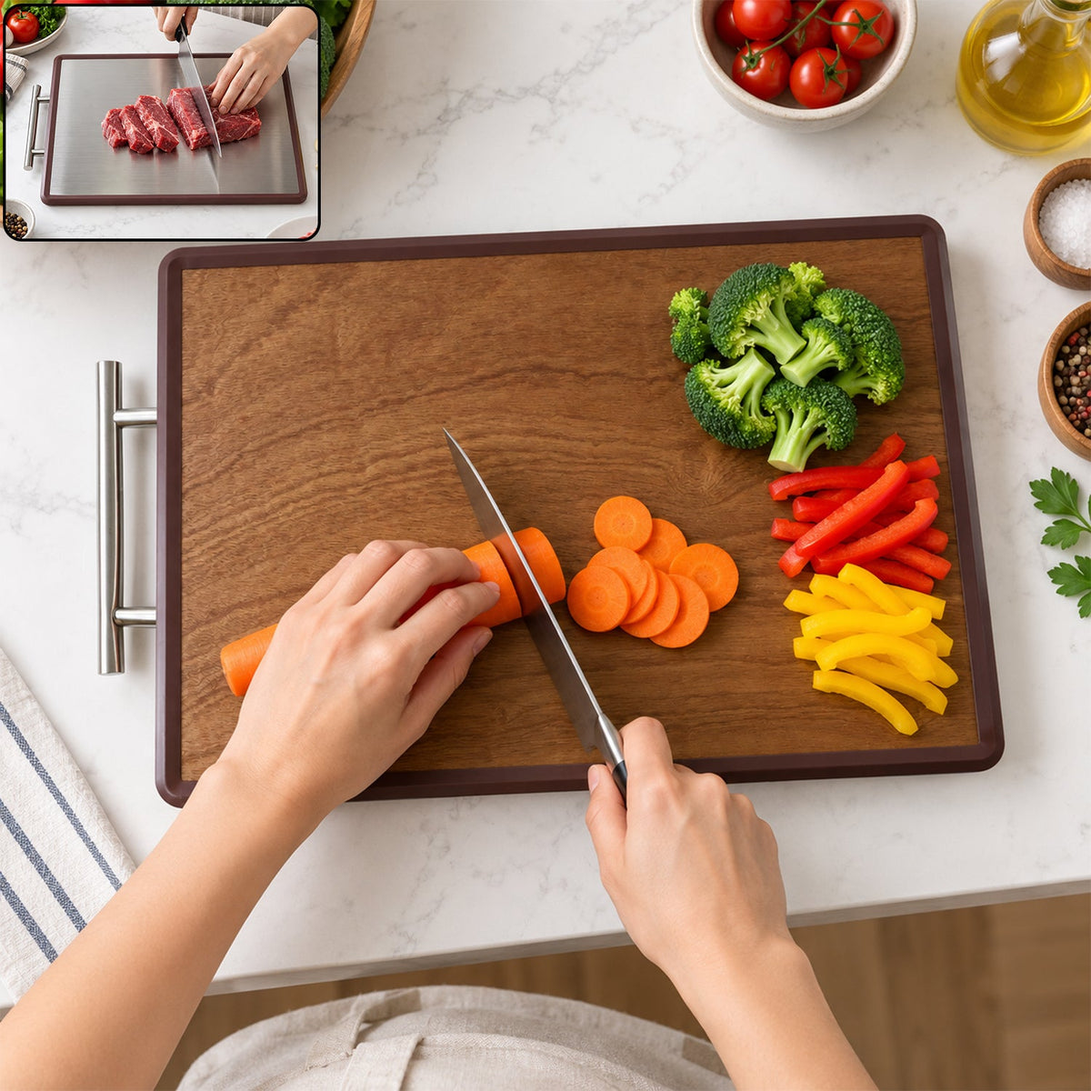 Heavy Duty Cutting Board with Handle