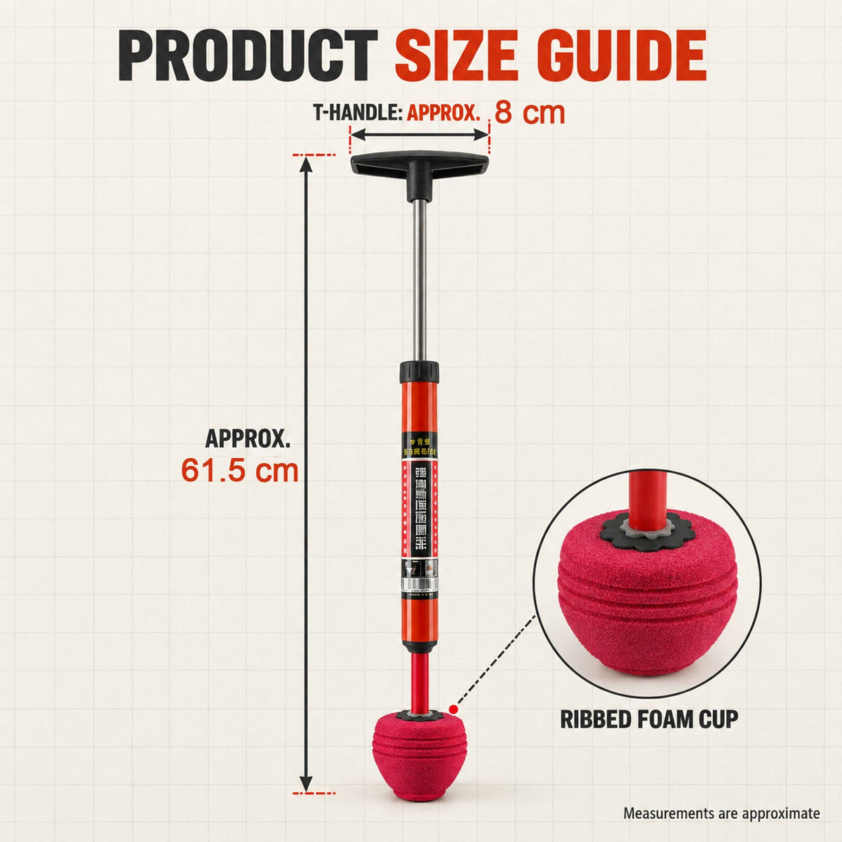 Plunger size 61x8cm