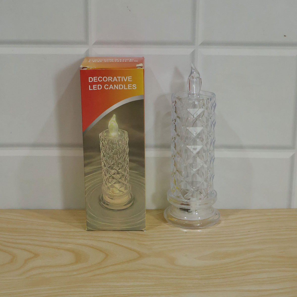 Decorative LED Crystal Candle Light (1 Pc)