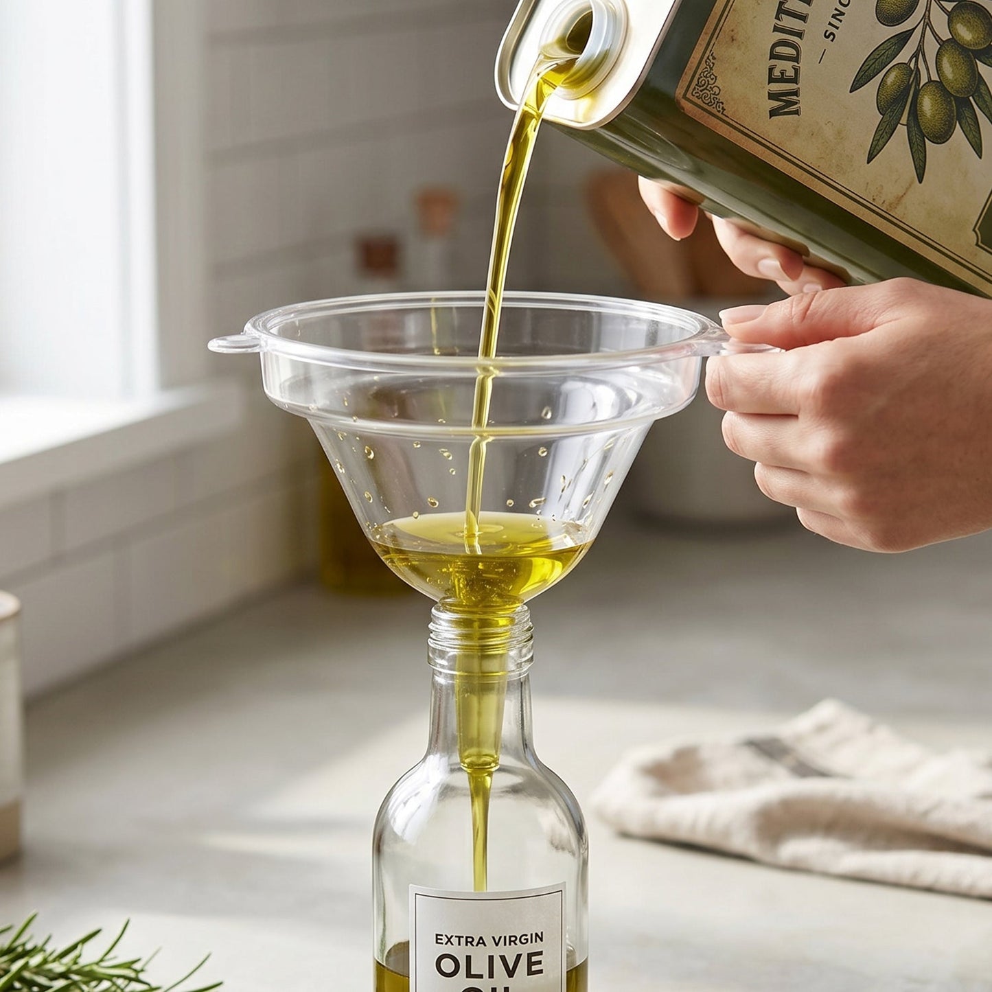 Funnel liquid transfer use