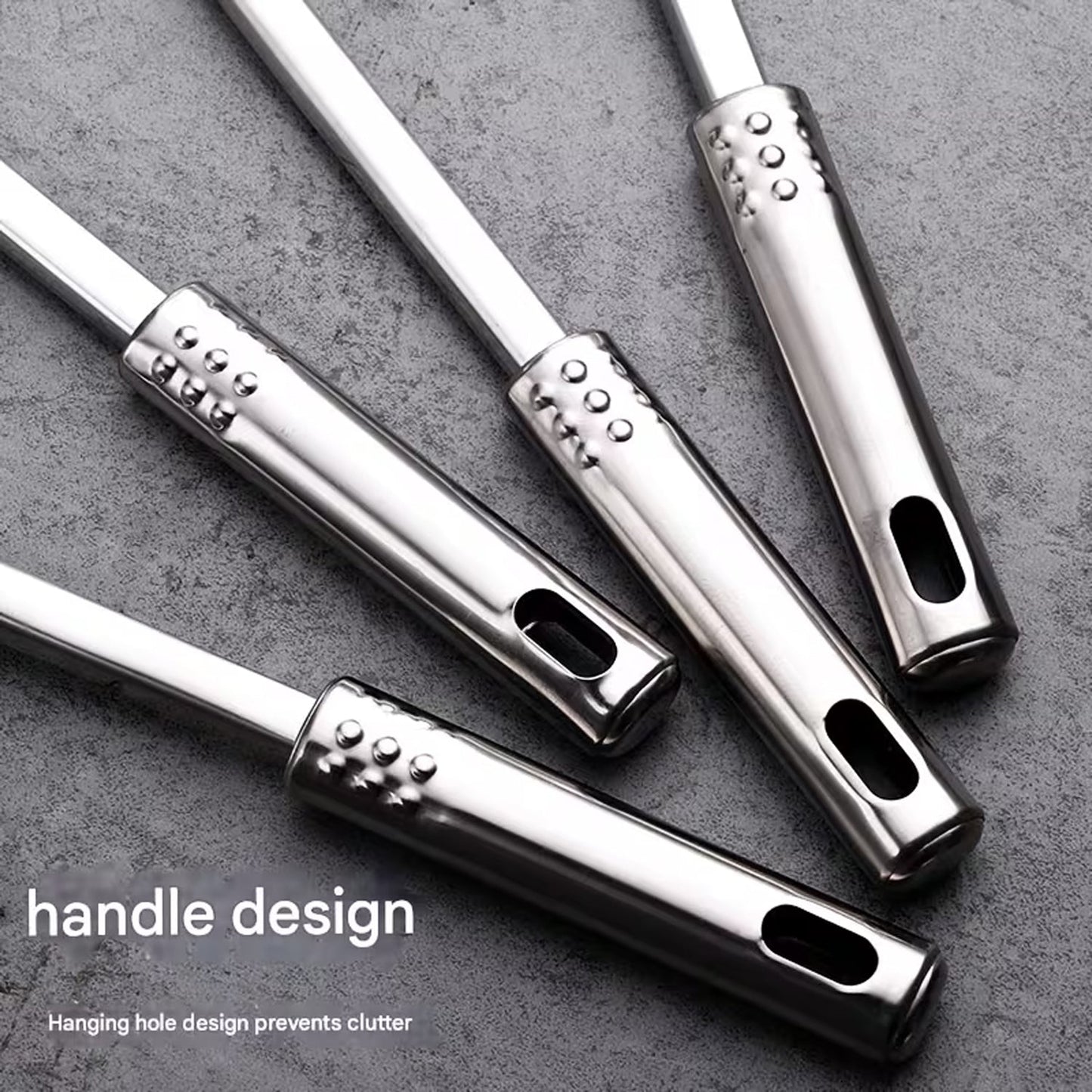 Hanging handles on kitchen utensils