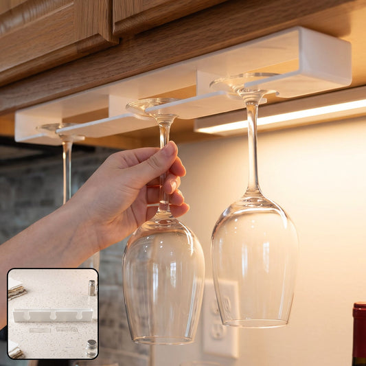Under shelf wine glass hanger 3 slots
