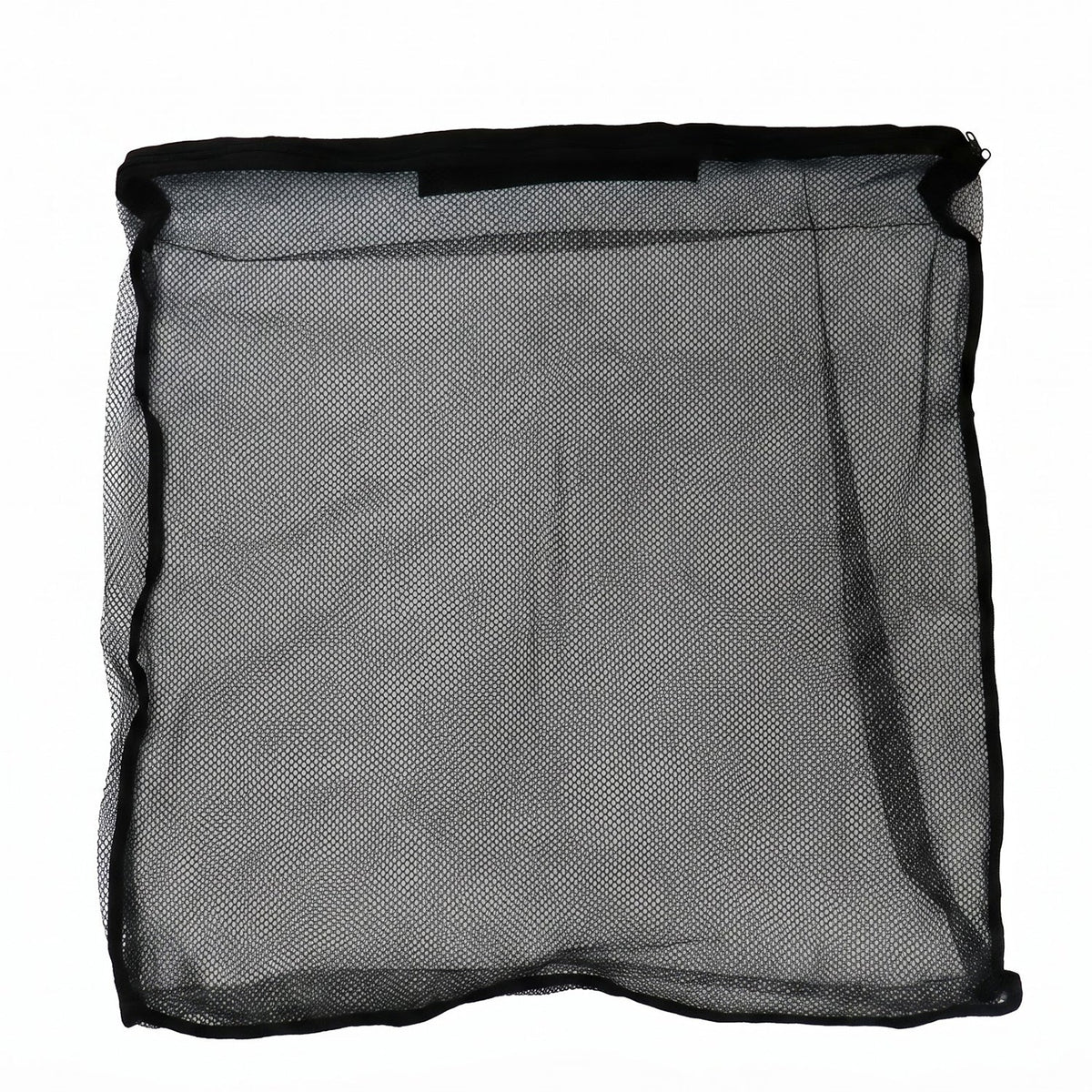 Mesh zipper storage bag on white background
