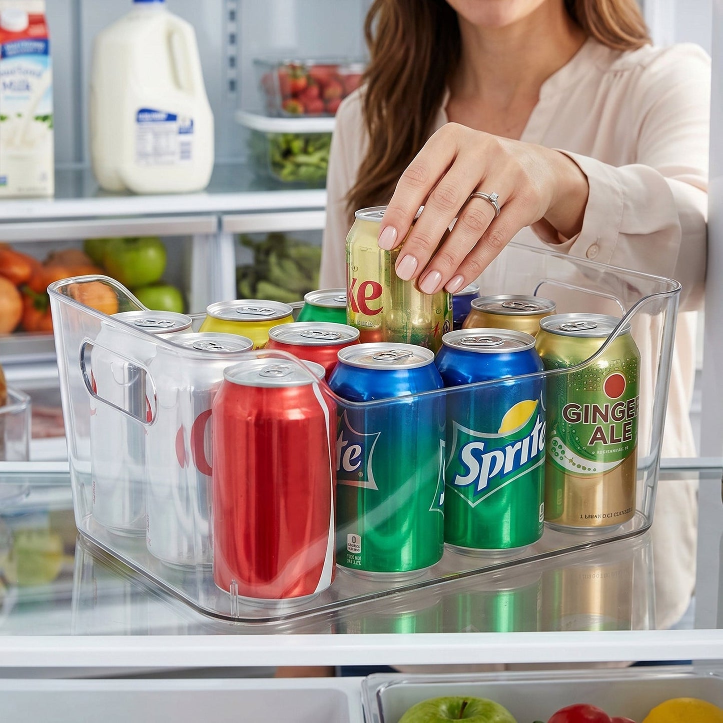 Transparent organizer pantry use