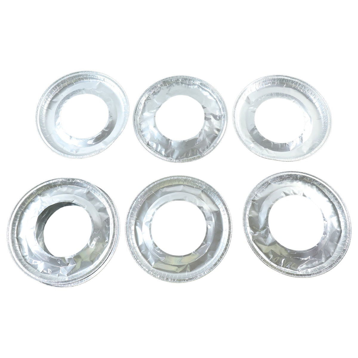 Gas burner covers on white background