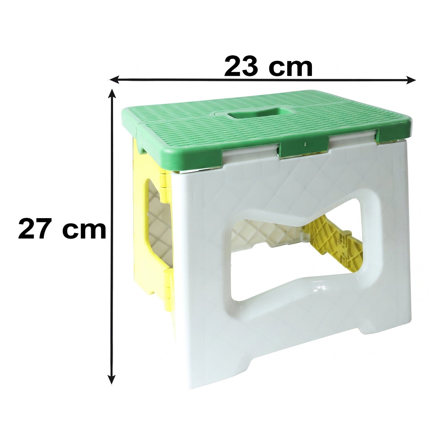 Foldable plastic stool size reference