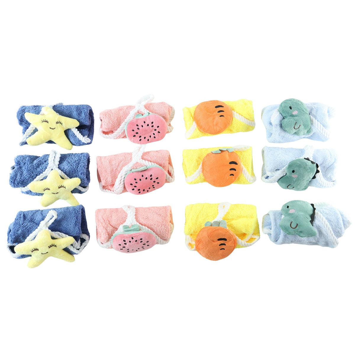 fruit print hand towel set white background