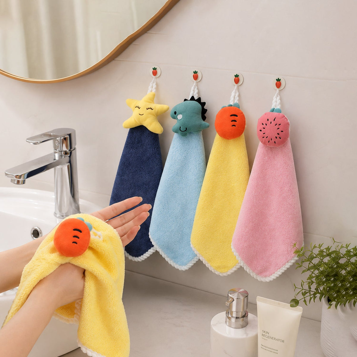 soft hand towels wash basin use