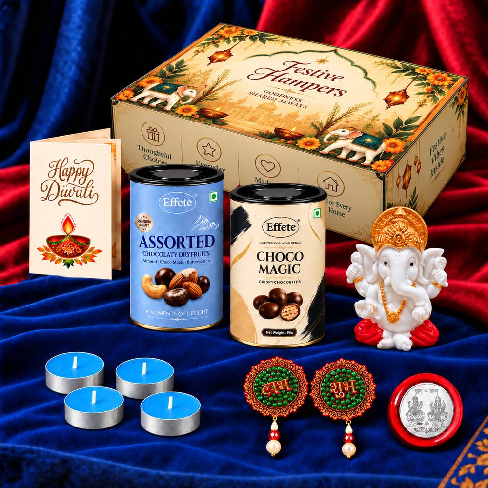 Blue Tealight Festive Gift Box