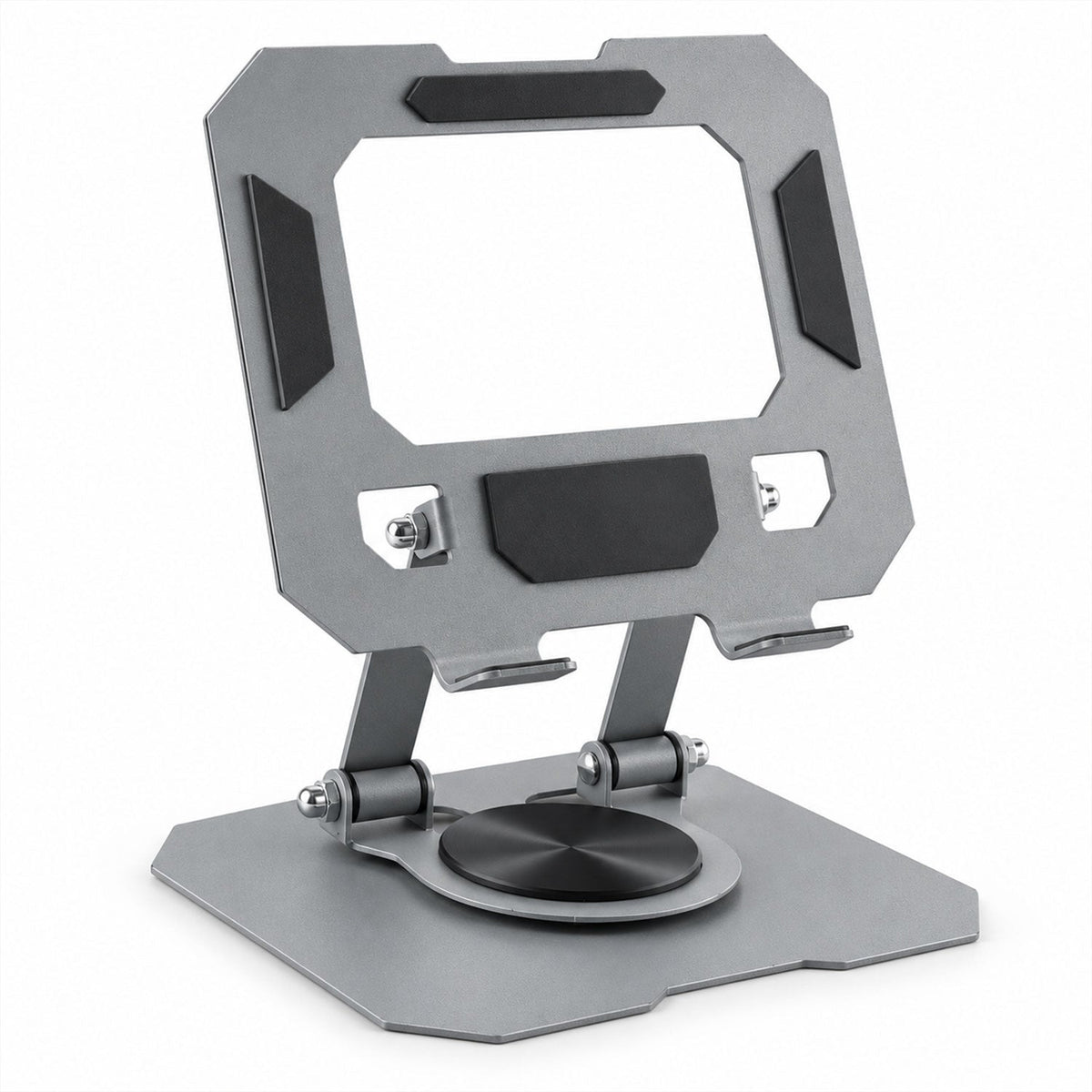 Foldable metal phone and tablet holder - white background