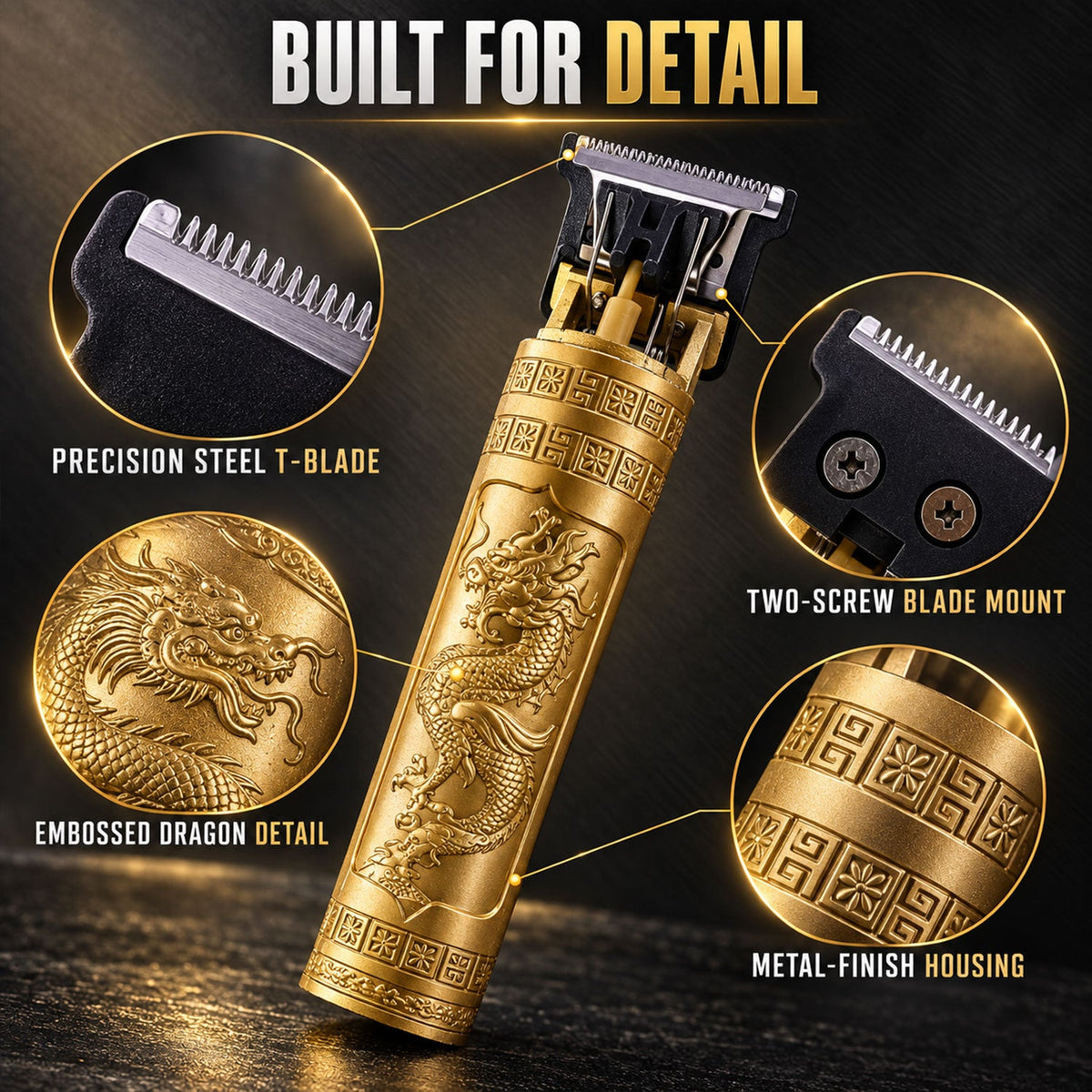 Hair trimmer blade detail