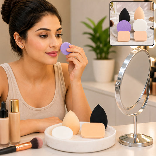 Makeup Sponges Set, Perfect for Liquid, Cream, and Powder (6 Pcs Set)