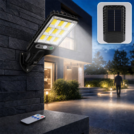 High-Power Solar LED Street Light with Motion Sensor & Remote Control