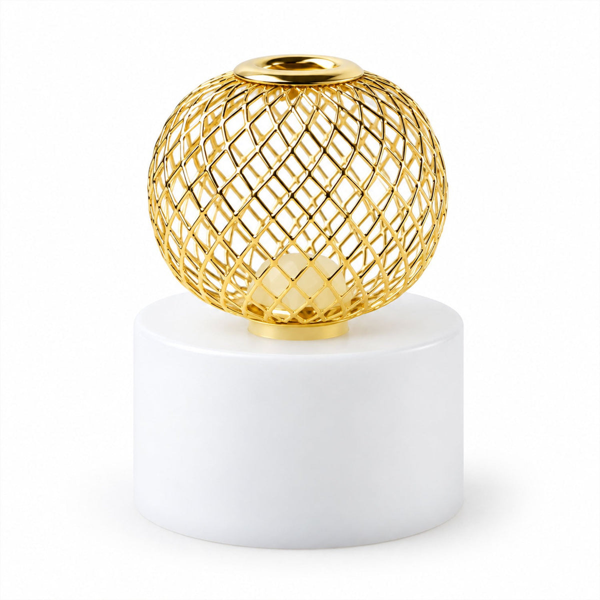 Ball shape decorative LED light on white background
