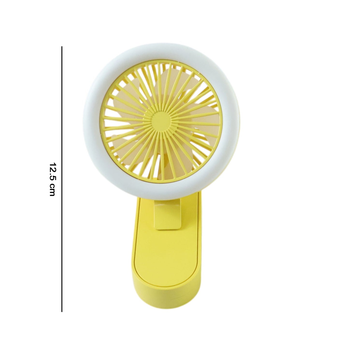 Portable Rechargeable Mini Table Fan with LED Light (1 Pc)