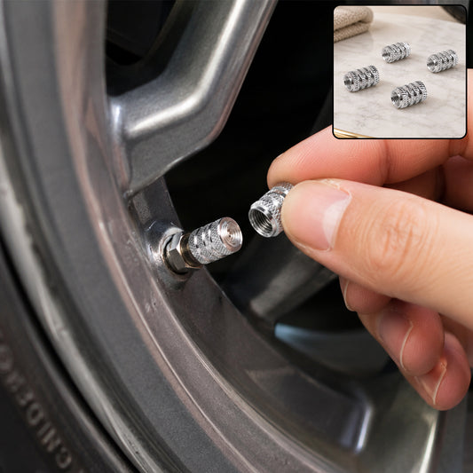 Tire Valve Stem Caps Fit for Genesis Cars. Air Valve Caps Suit for Most Car Truck SUV Wheel Accessories 4pcs Silver.