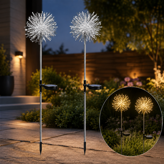 Solar Powered Dandelion Garden Lights (2 Pc)