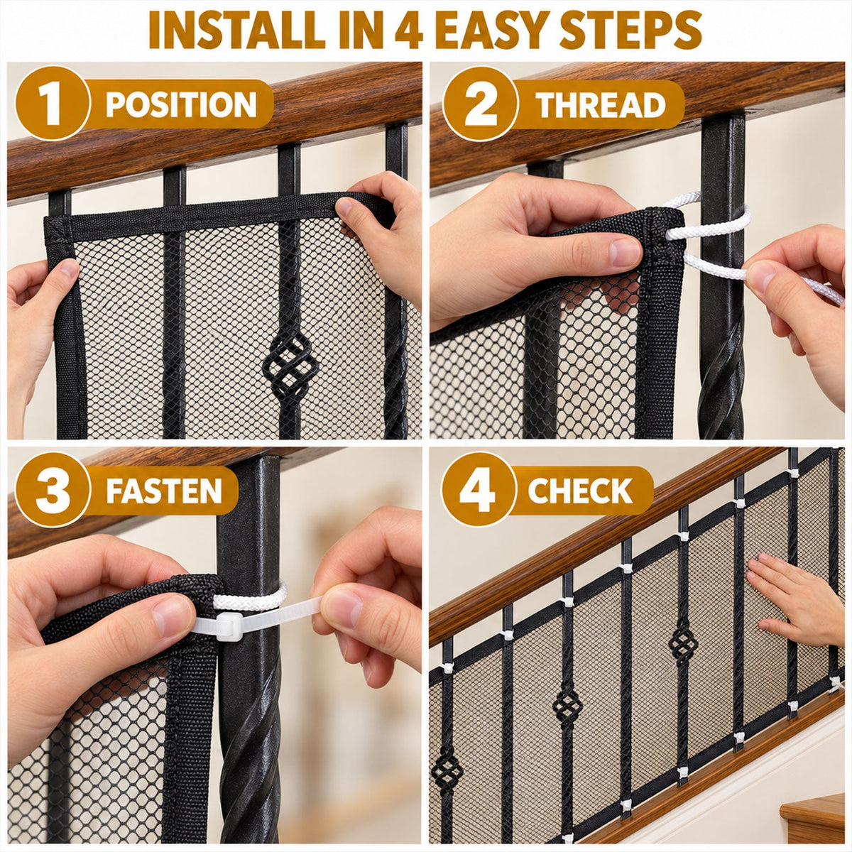 Child protection railing mesh net