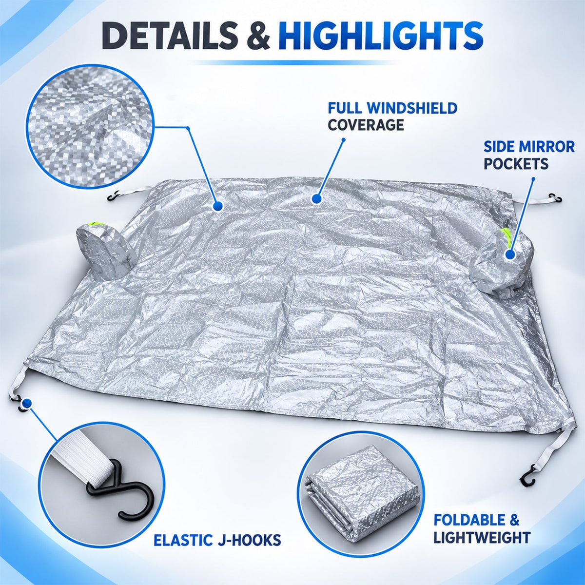 Sun shade cover mirror pocket detail