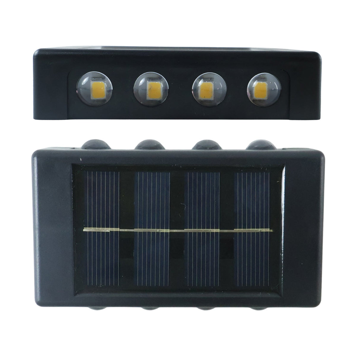 Solar wall fence light on white background