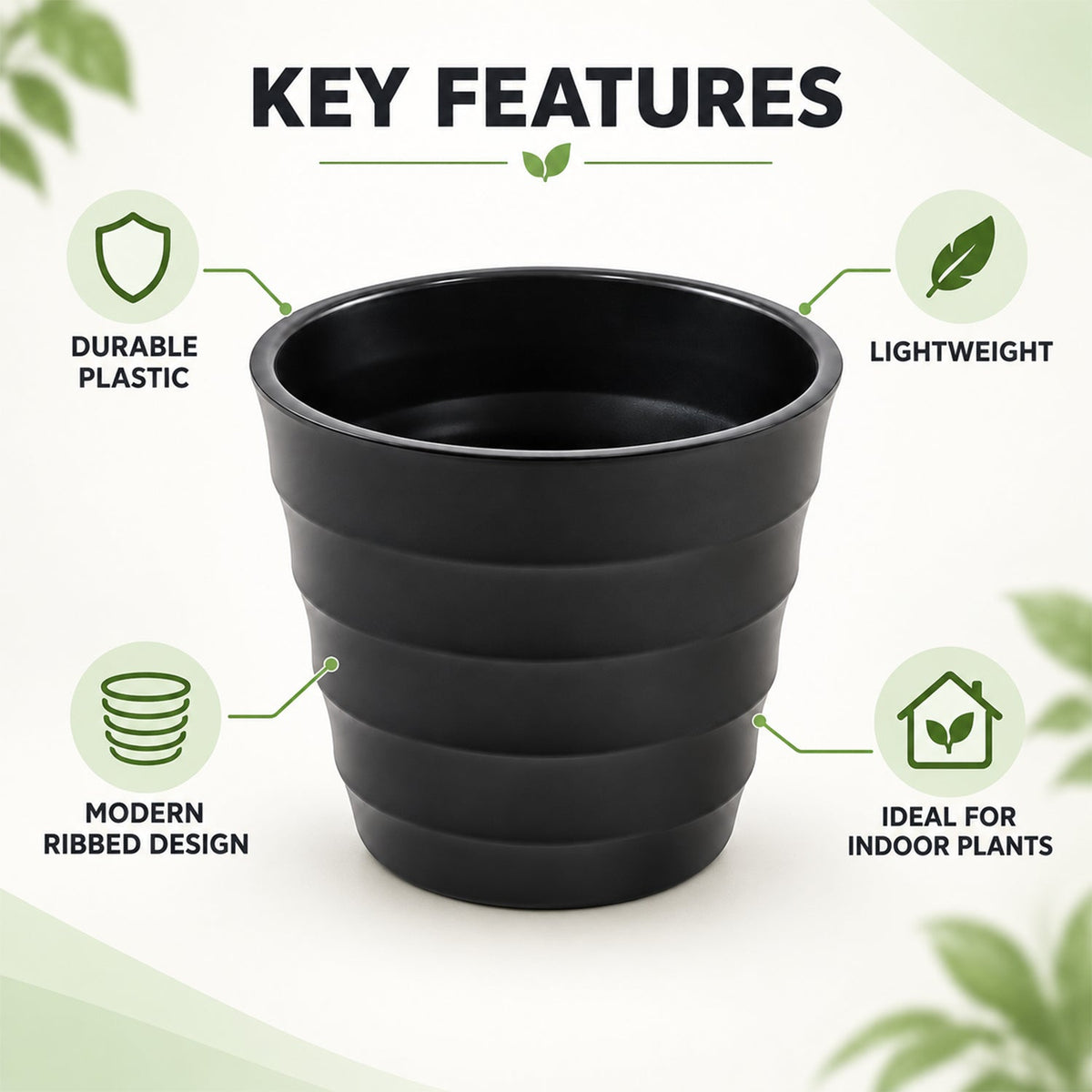 Decorative plastic flower pot product image 8