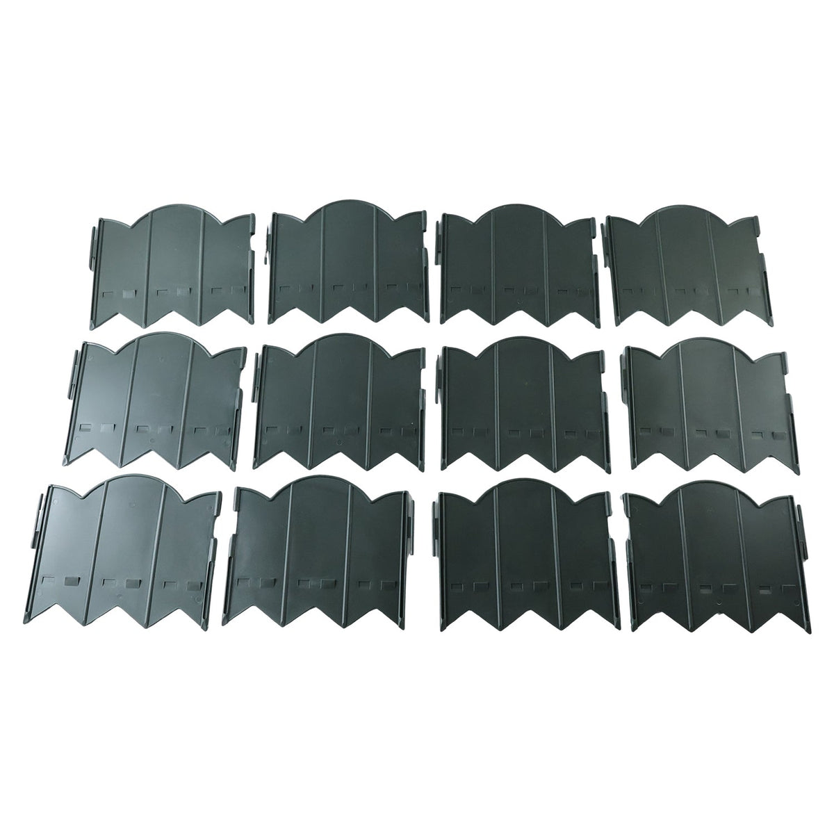 Plastic garden lawn edging border on white background